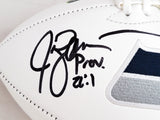 Steve Largent & Jim Zorn Autographed Seahawks Football (Smudged) MCS Holo 83902