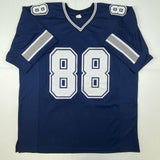 Autographed/Signed CeeDee Lamb Dallas Blue Football Jersey JSA COA