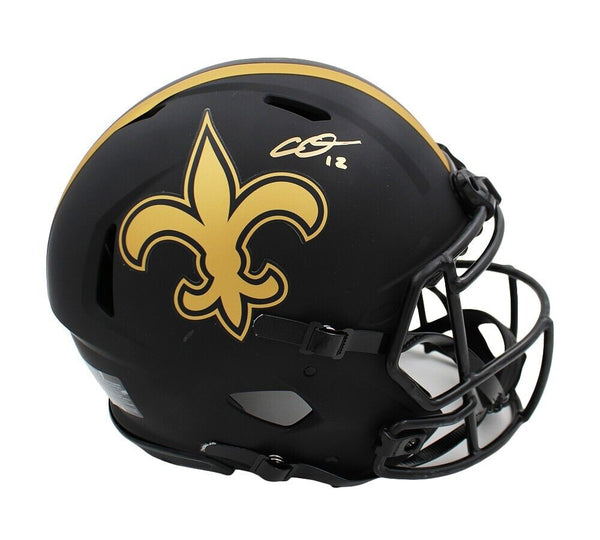 Chris Olave Signed New Orleans Saints Speed Authentic Eclipse NFL Helmet