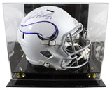 Vikings Jared Allen Signed 2024 Alt Full Size Speed Rep Helmet W/ Case BAS Wit