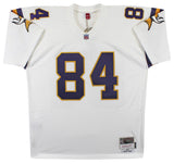 Vikings Randy Moss Authentic Signed White 1998 M&N Throwback Jersey BAS Witness