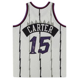 Vince Carter Autographed Toronto Raptors Authentic M&N White Jersey Fanatics