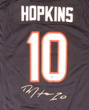 TEXANS DEANDRE HOPKINS AUTOGRAPHED SIGNED FRAMED BLUE NIKE JERSEY BECKETT 154940