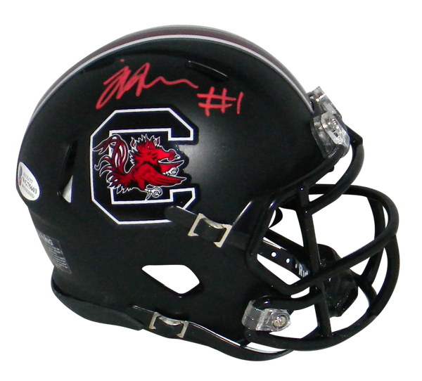 JAYCEE HORN SIGNED SOUTH CAROLINA GAMECOCKS BLACK SPEED MINI HELMET BECKETT