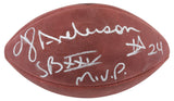 Giants Ottis Anderson "SB XXV MVP" Signed Official SB XXV Logo Nfl Football BAS