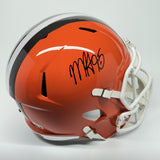 Myles Garrett Autographed Signed Cleveland Browns FS White Replica Helmet BAS