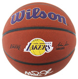 Lakers Magic Johnson Authentic Signed Wilson Logo Basketball BAS Witnessed