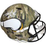 Adrian Peterson Signed Minnesota Vikings F/S Camo Helmet Beckett 44666