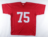 Larry Jacobson Signed Nebraska Cornhuskers Jersey (JSA COA) New York Giants R.B.