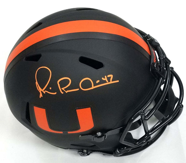 Michael Irvin Autographed Miami Hurricanes Replica Eclipse Helmet Beckett