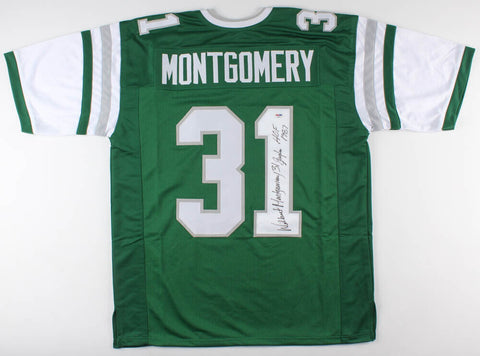 Wilbert Montgomery Signed Philadelphia Eagles Jersey Inscribed HOF 1987 PSA COA