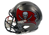 TOM BRADY Autographed Buccaneers / Patriots Split Authentic Helmet FANATICS