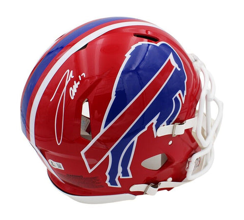 Josh Allen Signed Buffalo Bills Speed Authentic Throwback Red 87-01 NFL Helmet