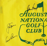 (3) Nicklaus, Palmer & Player Signed Augusta National Golf Club Flown Flag BAS