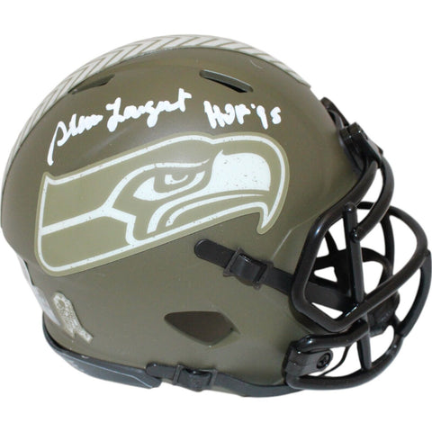 Steve Largent Autographed Seattle Seahawks 22 STS Mini Helmet Beckett 48122