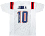 NEW ENGLAND PATRIOTS MAC JONES AUTOGRAPHED WHITE JERSEY BECKETT WITNESS 214797