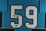 LUKE KUECHLY (Panthers teal TOWER) Signed Autographed Framed Jersey Beckett