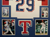 FRAMED TEXAS RANGERS ADRIAN BELTRE AUTOGRAPHED SIGNED JERSEY JSA COA