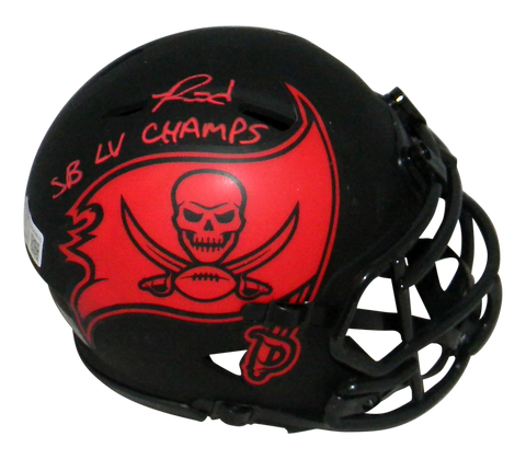 RONALD JONES II SIGNED TAMPA BAY BUCCANEERS ECLIPSE MINI HELMET W/ SB LV CHAMPS