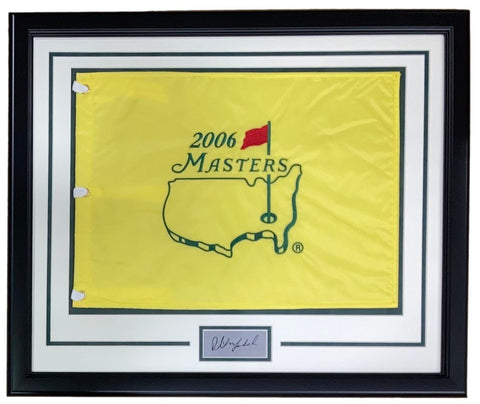 Phil Mickelson Framed 2006 Masters Flag w/ Laser Engraved Signature