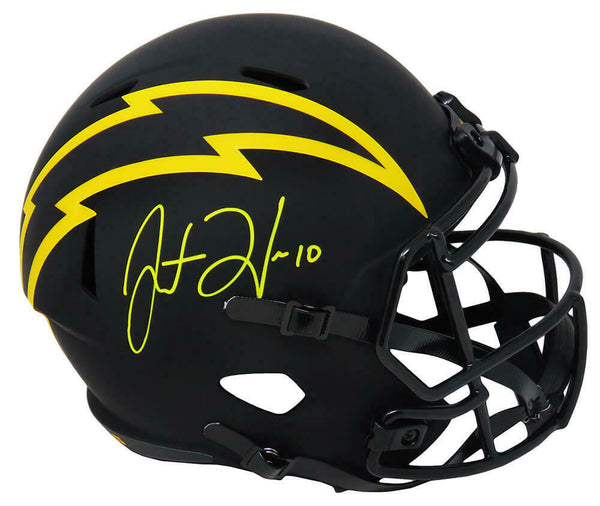 Justin Herbert Signed Chargers Eclipse Riddell Full Size Replica Helmet -Beckett