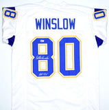 Kellen Winslow Autographed White Pro Style Jersey w/ HOF - Beckett W Hologram