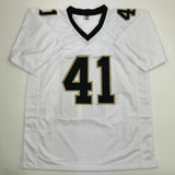 Autographed/Signed Alvin Kamara New Orleans White Football Jersey Beckett COA