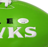 UCHENNA NWOSU AUTOGRAPHED SEATTLE SEAHAWKS GREEN LOGO FOOTBALL MCS HOLO 211035