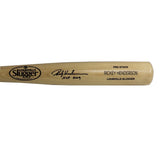 Rickey Henderson Signed Oakland Athletics Louisville Slugger Blonde MLB Bat