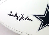 Lee Roy Jordan Autographed Cowboys Logo Football w/ SB VI Champs- Beckett W*Blk