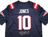 PATRIOTS MAC JONES AUTOGRAPHED BLUE NIKE GAMEDAY JERSEY SIZE XL BECKETT 202968