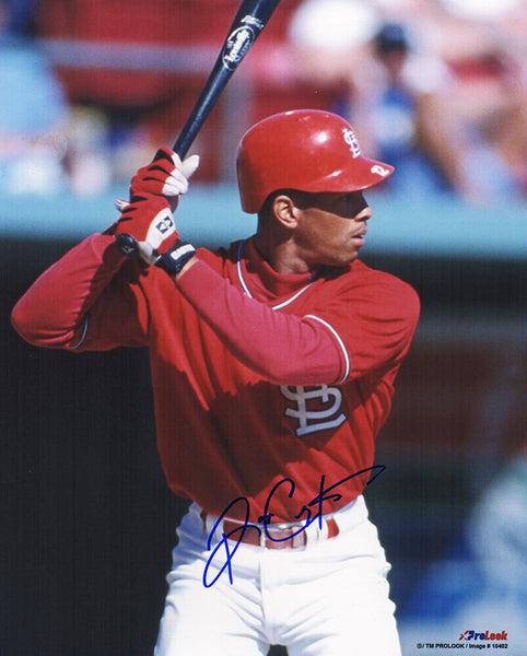 Royce Clayton Signed Cardinals Batting Close Up 8x10 Photo - (SCHWARTZ COA)