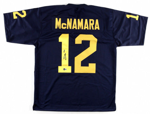 Cade McNamara Signed Michigan Wolverines Jersey (Beckett COA) Winning QB vs OSU