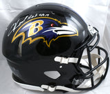 Ed Reed Autographed Ravens F/S Speed Authentic Helmet w/HOF - Beckett W Hologram