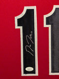 FRAMED CLEVELAND GUARDIANS JOSE RAMIREZ AUTOGRAPHED SIGNED JERSEY JSA COA