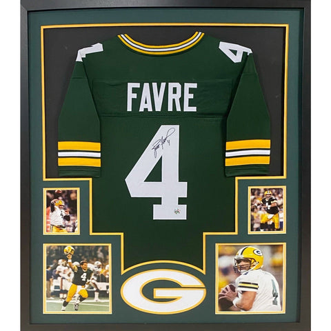 Brett Favre Autographed Signed Framed Green Bay Packers Jersey FAVRE COA