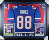 DAWSON KNOX (Bills blue SKYLINE) Signed Autographed Framed Jersey Beckett