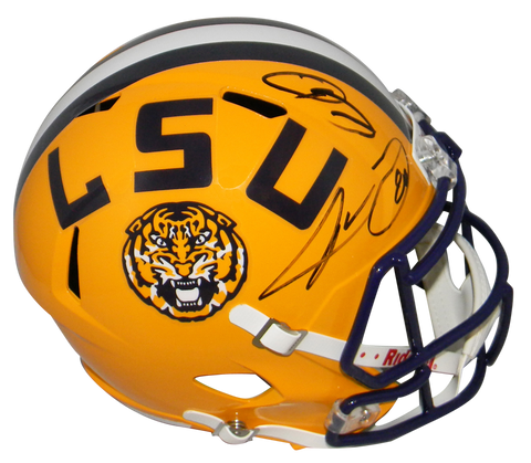 ODELL BECKHAM JR & JARVIS LANDRY SIGNED LSU TIGERS FULL SIZE SPEED HELMET JSA