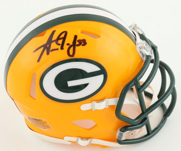 AARON JONES AUTOGRAPHED SIGNED GREEN BAY PACKERS SPEED MINI HELMET BECKETT