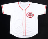 Santiago Espinal Signed Cincinnati Reds Jersey (Playball Ink)2024 Reds Infielder