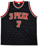 CHICAGO BULLS DENNIS RODMAN AUTOGRAPHED SIGNED RED JERSEY JSA STOCK #215734