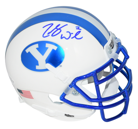 ZACH WILSON AUTOGRAPHED SIGNED BYU COUGARS MINI HELMET BECKETT