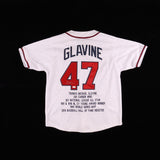 Tom Glavine Signed Atlanta Braves White Career Highlight Stat Jersey (JSA COA) P