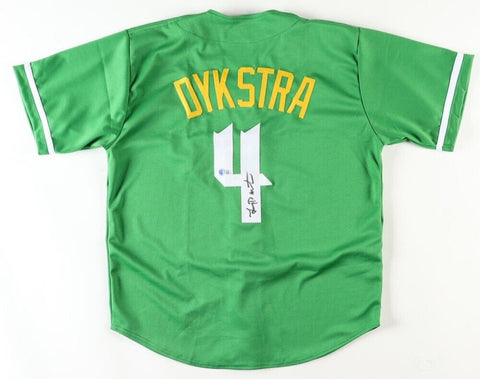 Lenny Dykstra Signed Philadelphia Phillies St Patrick's Day Jersey (Beckett)