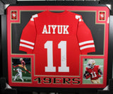 BRANDON AIYUK (49ers red SKYLINE) Signed Autographed Framed Jersey Beckett