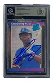 Ken Griffey Jr Signed Slabbed Seattle Mariners 1989 Donruss #33 Rookie Card BAS