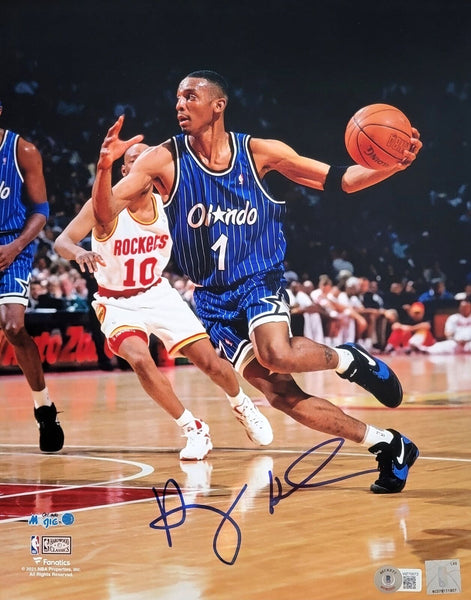 Anfernee Penny Hardaway Signed Orlando Magic 11x14 Photo Beckett Witnessed Blue