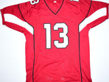 Kurt Warner Autographed Red Pro Style Jersey w/HOF-Beckett W Hologram *Black