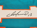 MIAMI DOLPHINS DAN MARINO AUTOGRAPHED TEAL JERSEY BECKETT BAS QR STOCK #227329