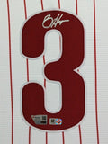 SUEDE FRAMED PHILADELPHIA PHILLIES BRYCE HARPER AUTOGRAPHED JERSEY FANATICS HOLO